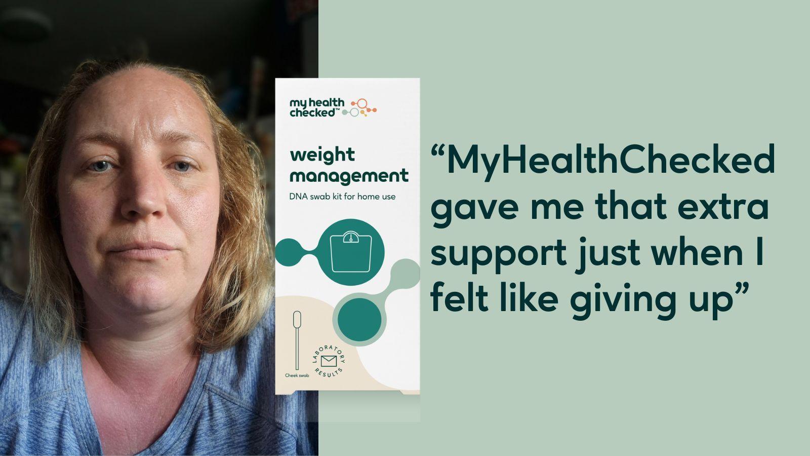 “MyHealthChecked gave me that extra support just when I felt like giving up”